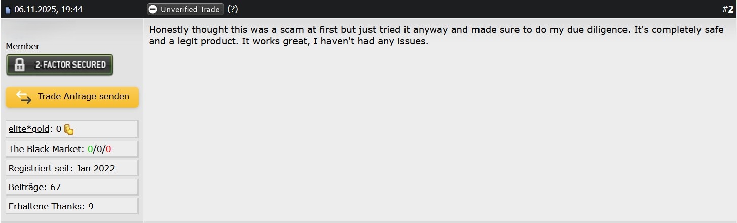 Anonymized community feedback screenshot